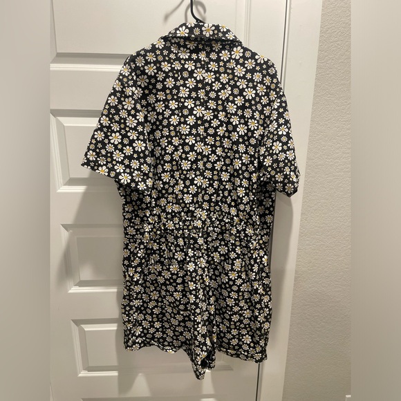 Big Bud Press Shortsleeve romper Jumpsuit Lazy black Daisy Print 4XL - Picture 6 of 11